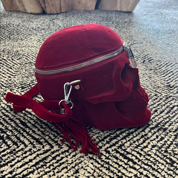 Killstar Red Skull Crossbody Bag - Picture 2 of 7